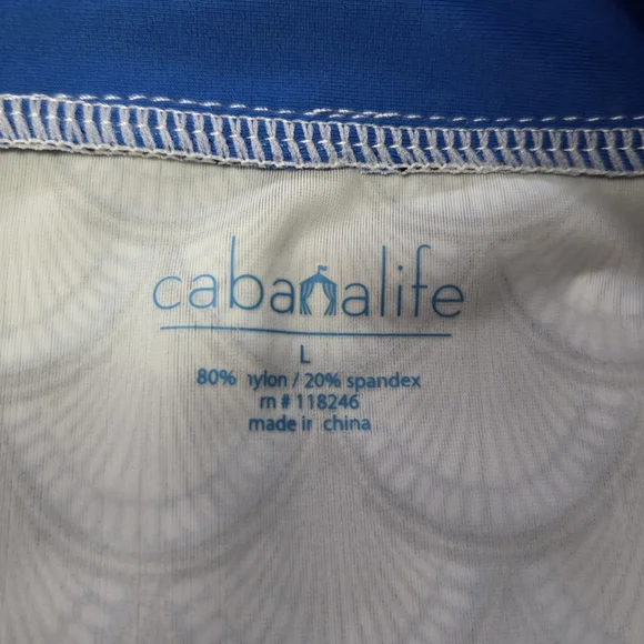CABANA LIFE Tunic Top Blue Clamshell Large - Picture 6 of 8